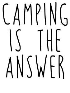 Camping Is The Answer Shirts and Mugs Design