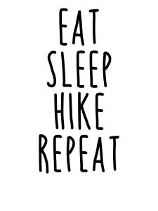 Eat Sleep Hike Repeat Shirts and Mugs Design