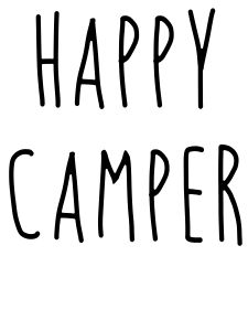 Happy Camper Shirts and Mugs Design