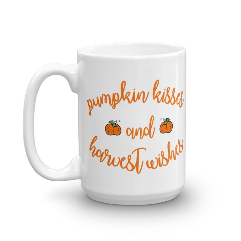 Pumpkin Kisses And Harvest Wishes Mug 