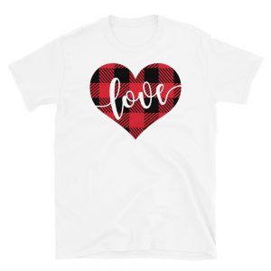 Checkered Heart Love T-Shirt