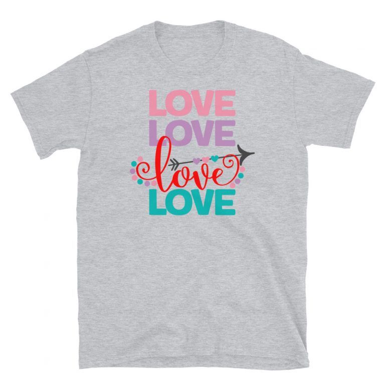 Love Love Love Love T-Shirt | Valentine's Day Apparel Gifts | GoodVibes7