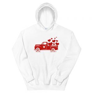 Valentines Vintage Love Truck Hoodie