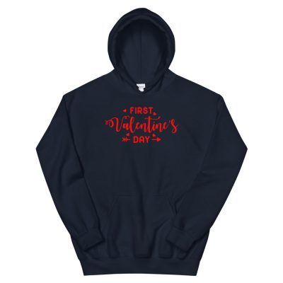 First Valentine's Day Hoodie | Valentine's Day Apparel Gifts | GoodVibes7