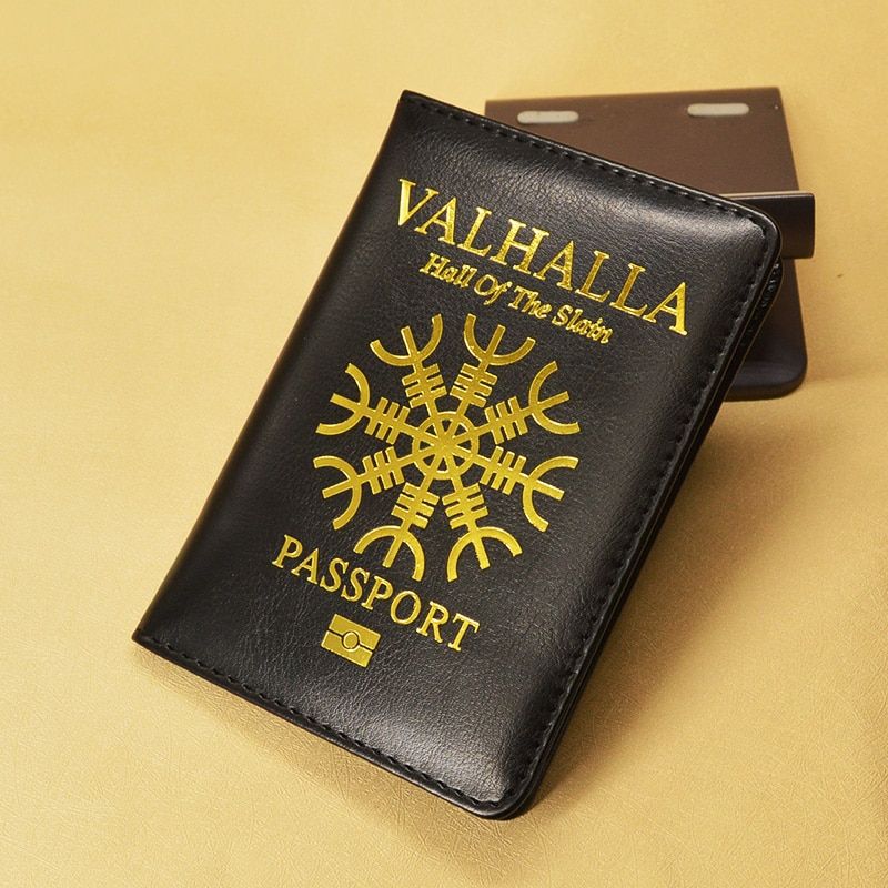 Travel Wallet Yggdrasills Passport Case Passport Wallet Custom Passport Holder Valhalla Leather Passport Cover Personalized Yggdrasil