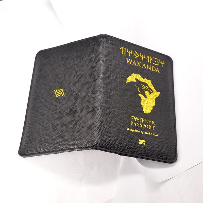 Black Panther Goldlock Passport Cover