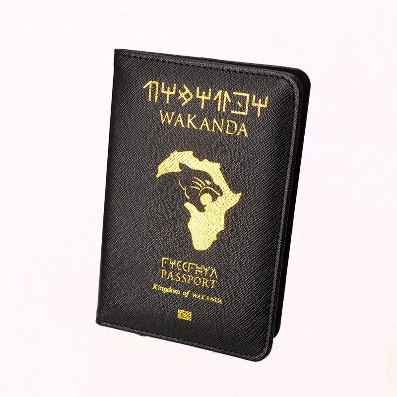 Goldlock Passport Cover Black Panther Passport Case Travel Cover The Passport Asgard Passport Holder (Wakada Passport)